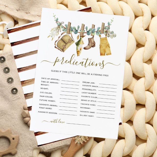 Predicciones de Baby Shower sobre pesca de bosques (Subido por el creador)