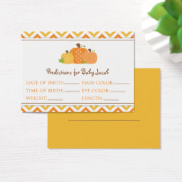 Predicciones de calabaza Tarjeta Baby Shower grand