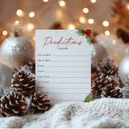 Predicciones de Santa Baby Shower para la tarjeta