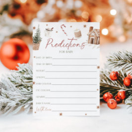 Predicciones de Santa Baby Shower para la tarjeta
