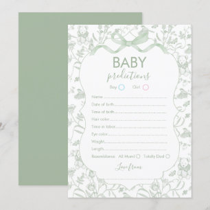 Predicciones de Toile Baby Tarjeta de baby shower
