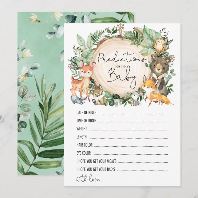 Predicciones de Woodland para la tarjeta de juego  (Anverso / Reverso)