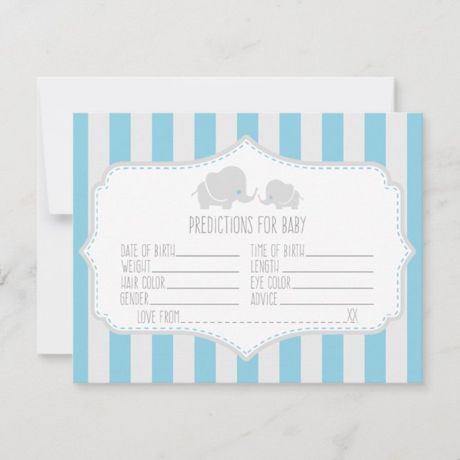 Predicciones para bebés - Tarjeta de juego Baby Sh (Anverso)