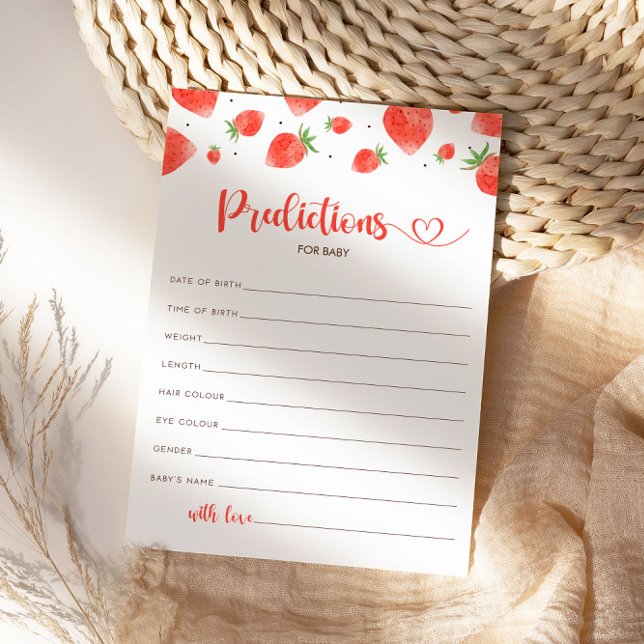 Predicciones Para Tarjeta De Bebé, Berry Sweet Bab (Subido por el creador)