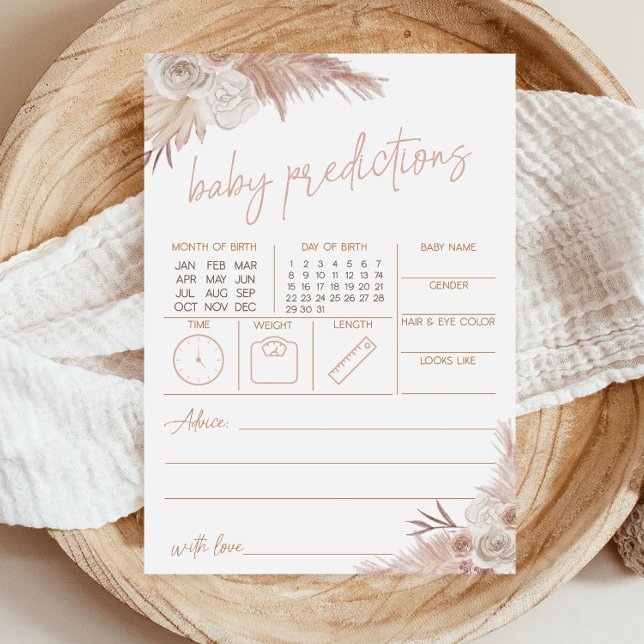 Predicciones para tarjeta de bebé del camión Boho  (Subido por el creador)