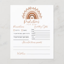 Predicciones para tarjeta de bebé, juego arco iris