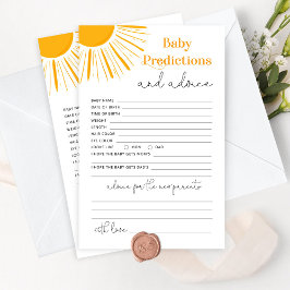 Predicciones y tarjeta de consejo del sol minimali