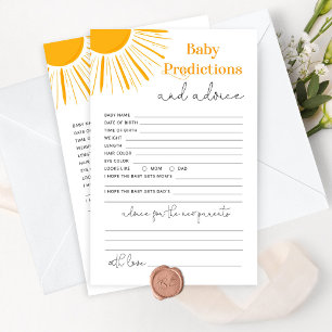 Predicciones y tarjeta de consejo del sol minimali
