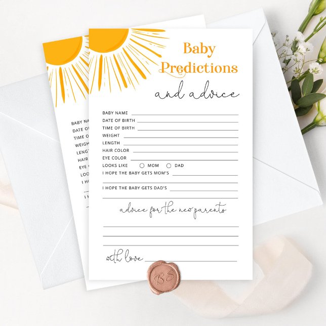Predicciones y tarjeta de consejo del sol minimali (Subido por el creador)