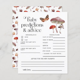 Predicciones y tarjeta de consejo para el bebé de