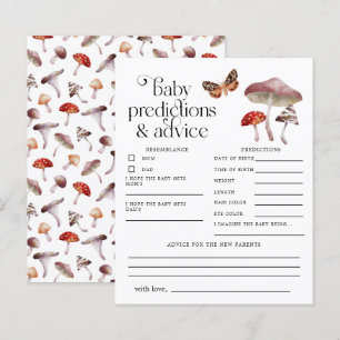 Predicciones y tarjeta de consejo para el bebé de 