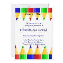 Preescolar o invitación de la graduación de la