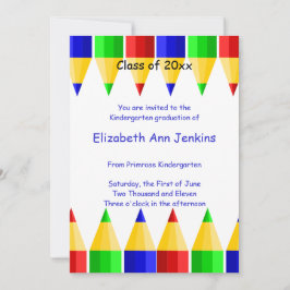 Preescolar o invitación de la graduación de la