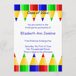 Preescolar o invitación de la graduación de la