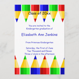 Preescolar o invitación de la graduación de la