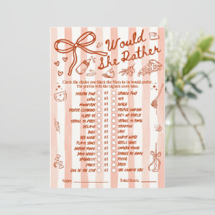 ¿Preferiría Ella Juego de Baby Shower en Rojo