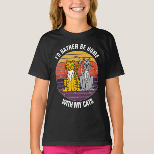 PREFERIRÍA ESTAR EN CASA CONMIGO Camiseta DE NIÑOS
