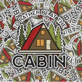 Preferiría Estar En La Cabina | Pegatina de corte 