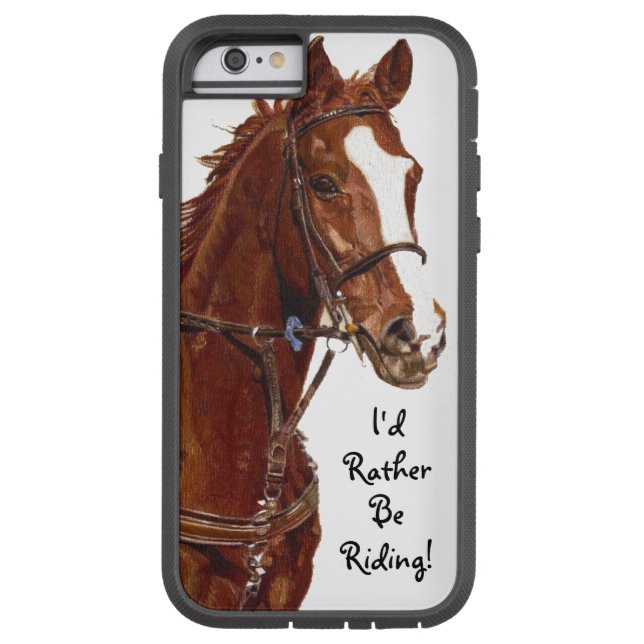 ¡Preferiría Estar En Pie! Funda de caballos (Reverso)