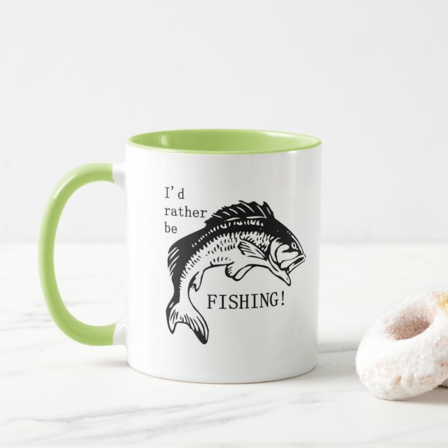 Preferiría Estar Pescador de la Copa de Café (Con donut)