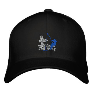 Preferiría Pescar una doble gorra bordada