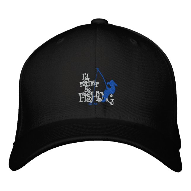 Preferiría Pescar una doble gorra bordada (Anverso)