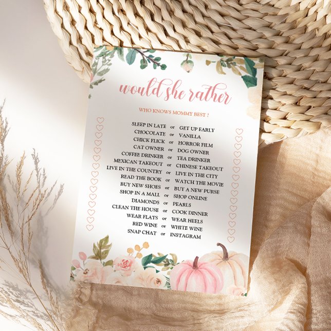 ¿Preferiría Una Tarjeta De Juego De Baby Shower De (Subido por el creador)