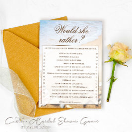 ¿Prefiere La Tarjeta De Juego De Ducha De Novias S