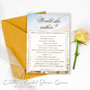 ¿Prefiere La Tarjeta De Juego De Ducha De Novias S