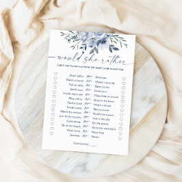 ¿Prefiere Una Tarjeta De Juego De Ducha De Novias