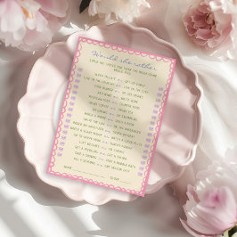 ¿Prefiere Una Tarjeta De Juego De Ducha De Novias?