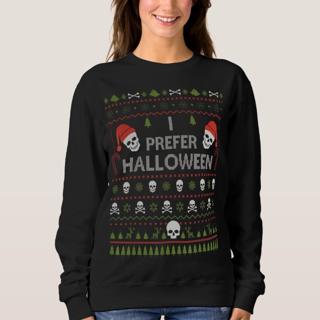 Prefiero a los Navidades de Halloween Sweater Grac (Anverso)