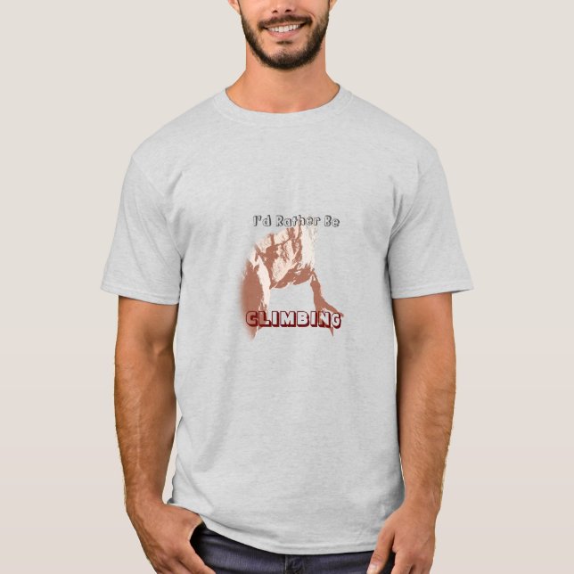 Prefiero Escalar Camiseta (Anverso)