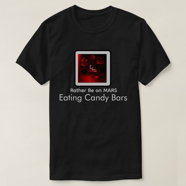"Prefiero estar en Marte" Camiseta Gráfica Skullns (Diseño del anverso)