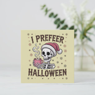 Prefiero Halloween Espeluznante Navidad Esquelétic