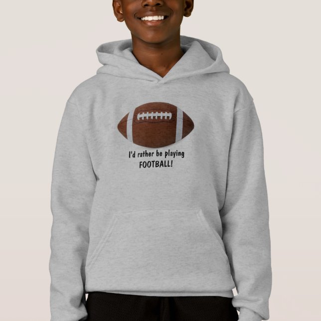 ¡Prefiero jugar al fútbol! Hoodie del niño (Anverso)