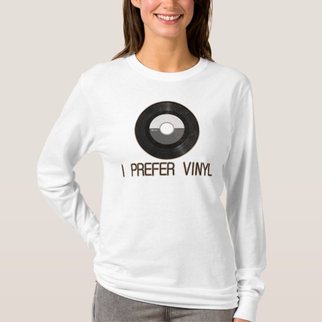 Prefiero la camiseta del vinilo - modificada para (Anverso)
