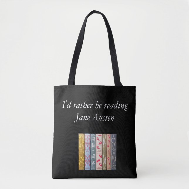Prefiero leer la bolsa de tote de Jane Austen (Anverso)