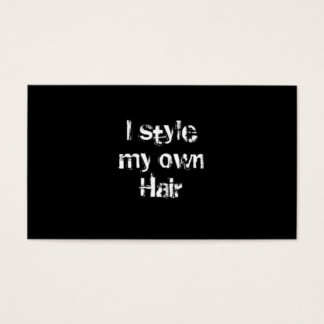 Prefiero mi propio cabello. Blanco y negro. (Frente)