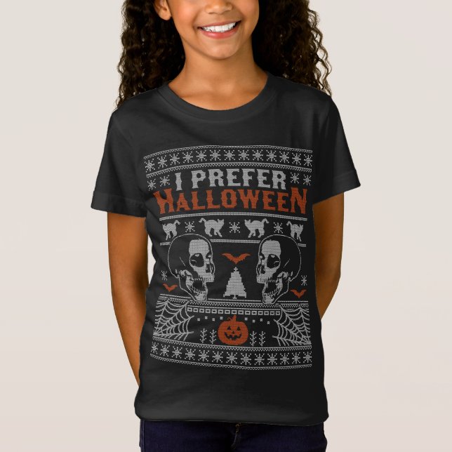 Prefiero Navidades feos de Halloween Sweater Xmas  (Anverso)