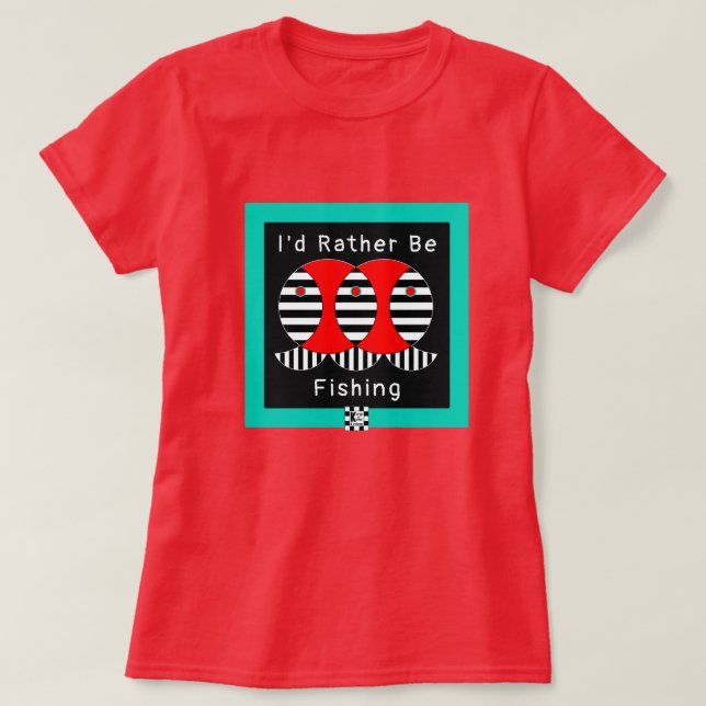Prefiero Pescar Camiseta (Diseño del anverso)