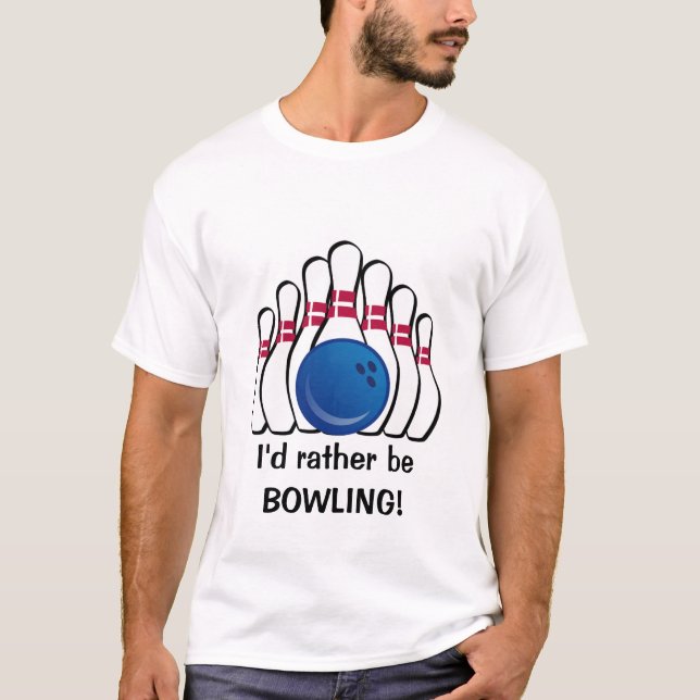 Prefiero ser camiseta de Personalizable Bowling (Anverso)