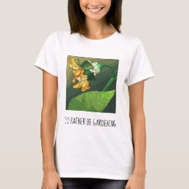 Prefiero ser jardinera; camiseta floral de bonito