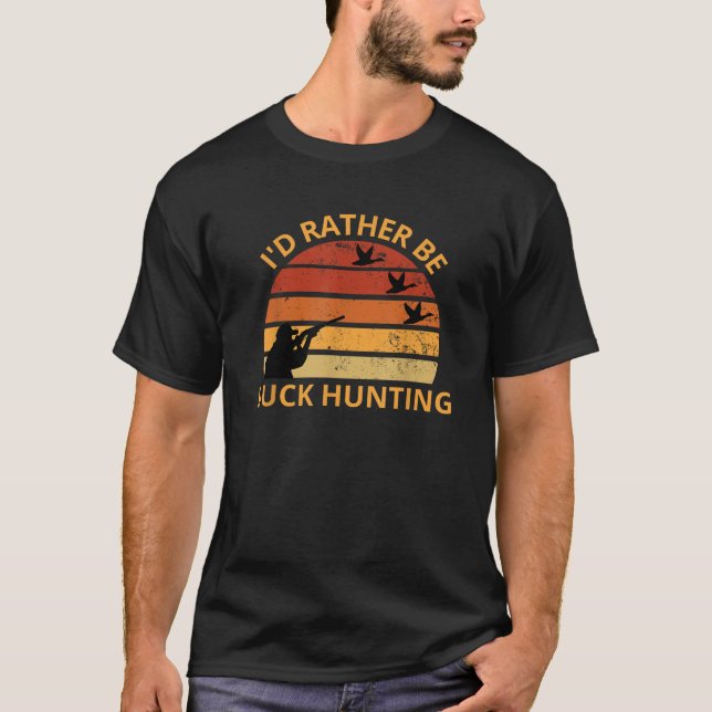 Prefiero ser un pato cazando camisetas (Anverso)
