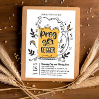 Pregger Kegger Beer Invitación Baby Shower