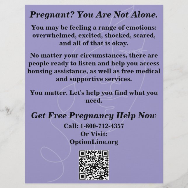 Pregnancy Help/After Abortion Care Flyer (Frente)