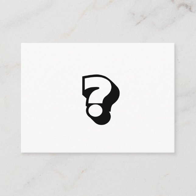 pregunta, invitación de fecha, blanco negro negro  (Anverso)