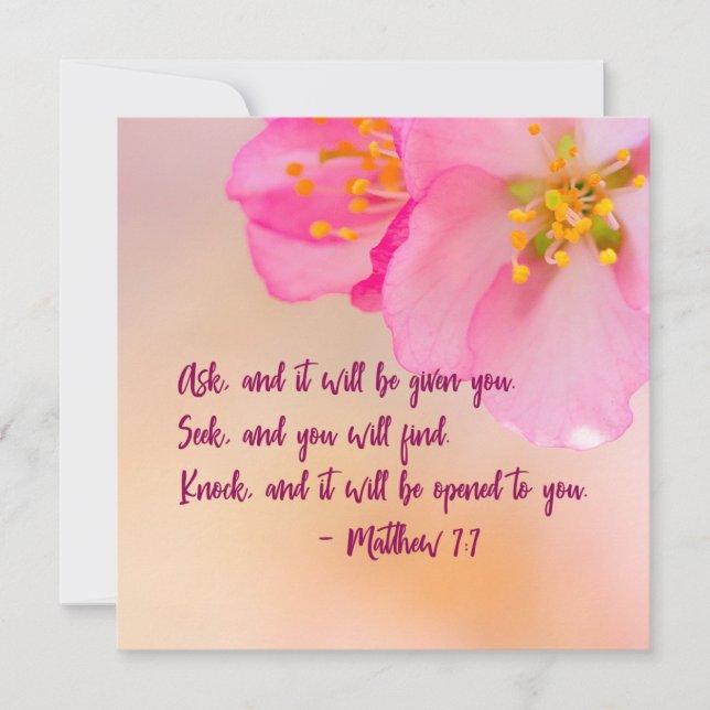 Pregunta, Y Será Cristiano Floral Inspiradora (Anverso)