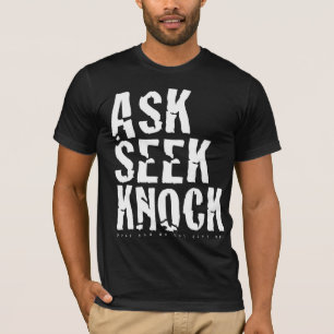 Pregúntale a Seek Knock camiseta con grietas