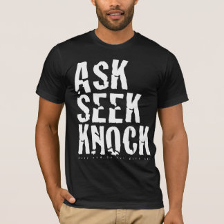 Pregúntale a Seek Knock camiseta con grietas